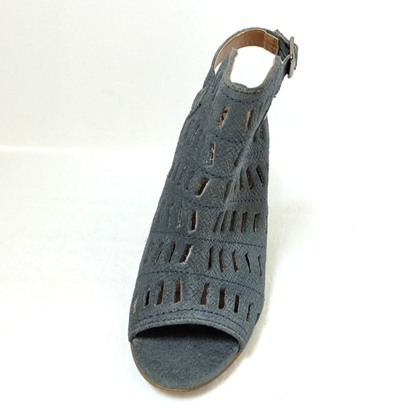 Diba slate blue leather sandal booties - Picture 3 of 16